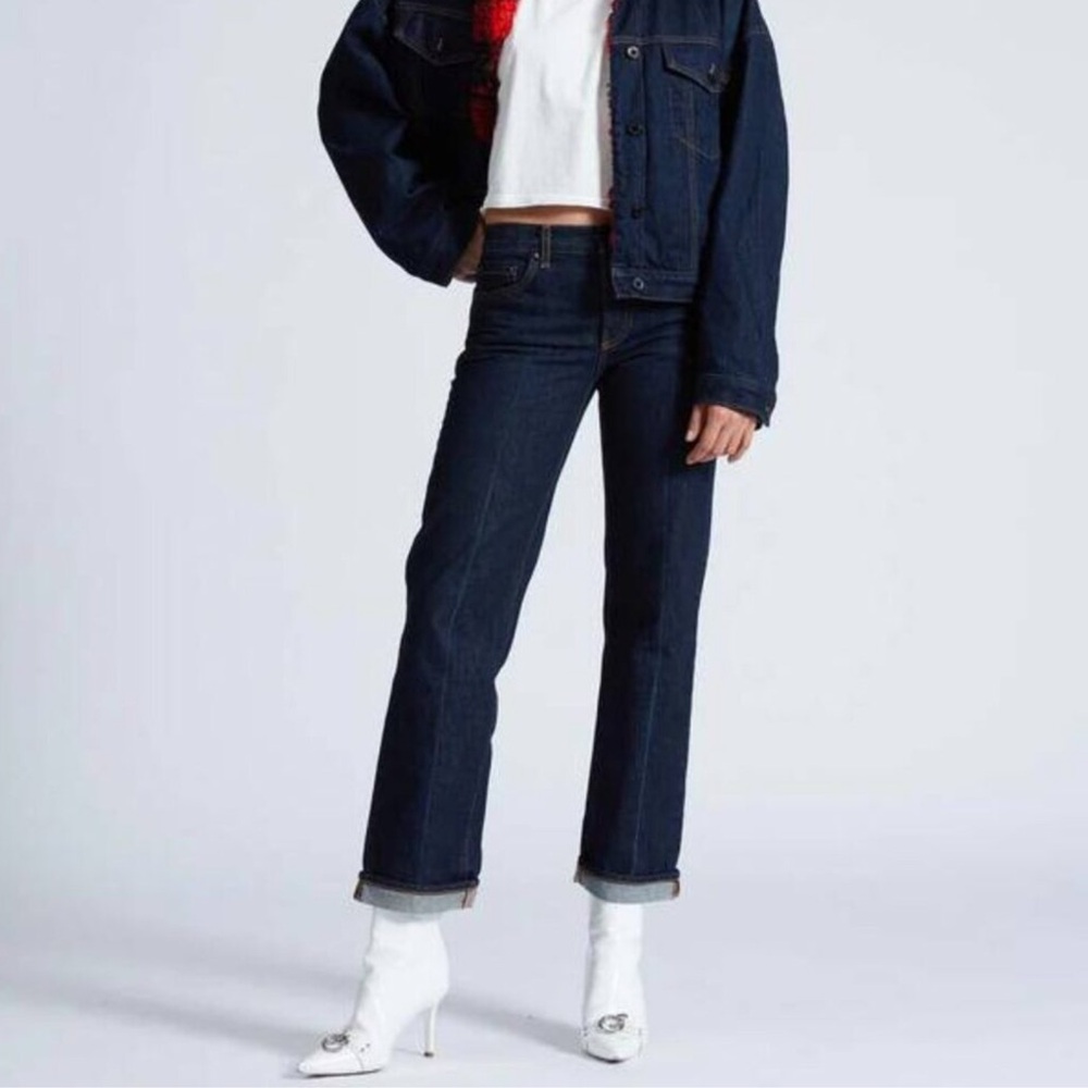ASKK NY Low Rise Straight Baby Cuff Japanese Denim Jeans